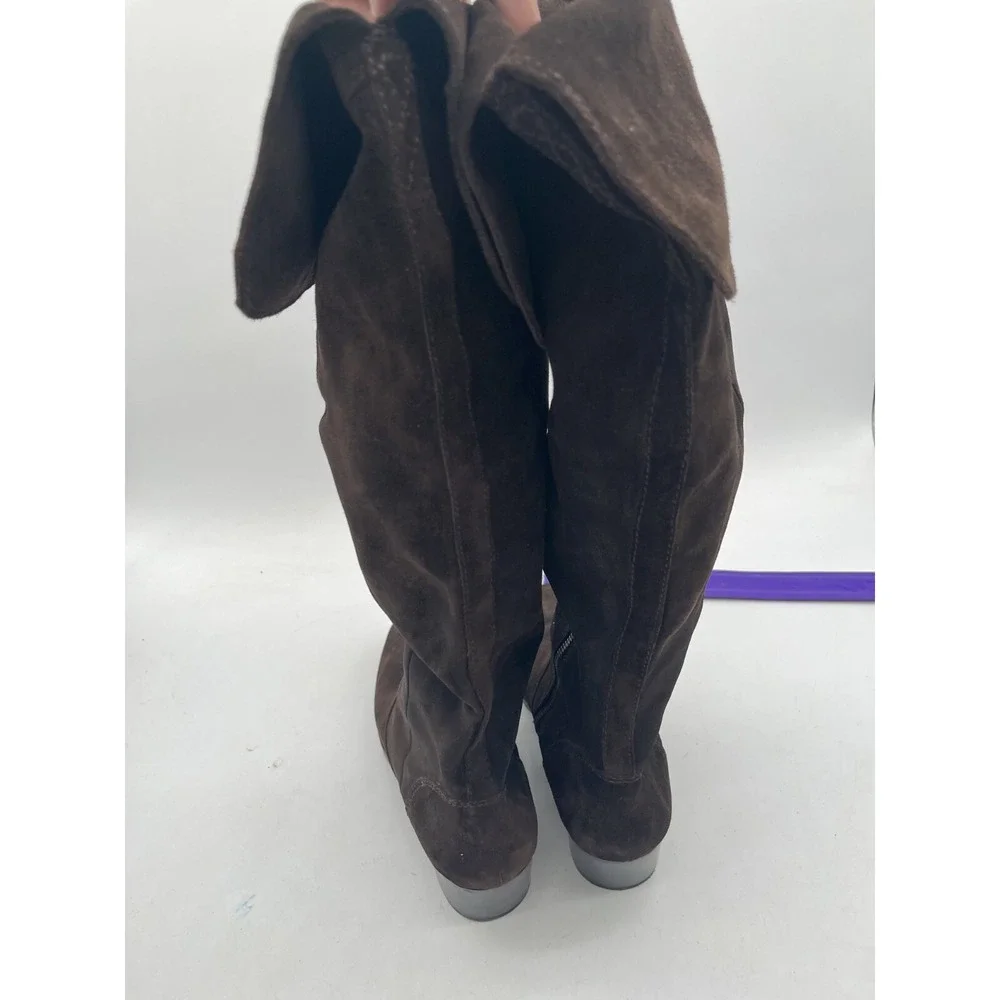FRYE Cowboy Women's Brown Suede‎ The Over Knee Western Boots Size 6.5M
